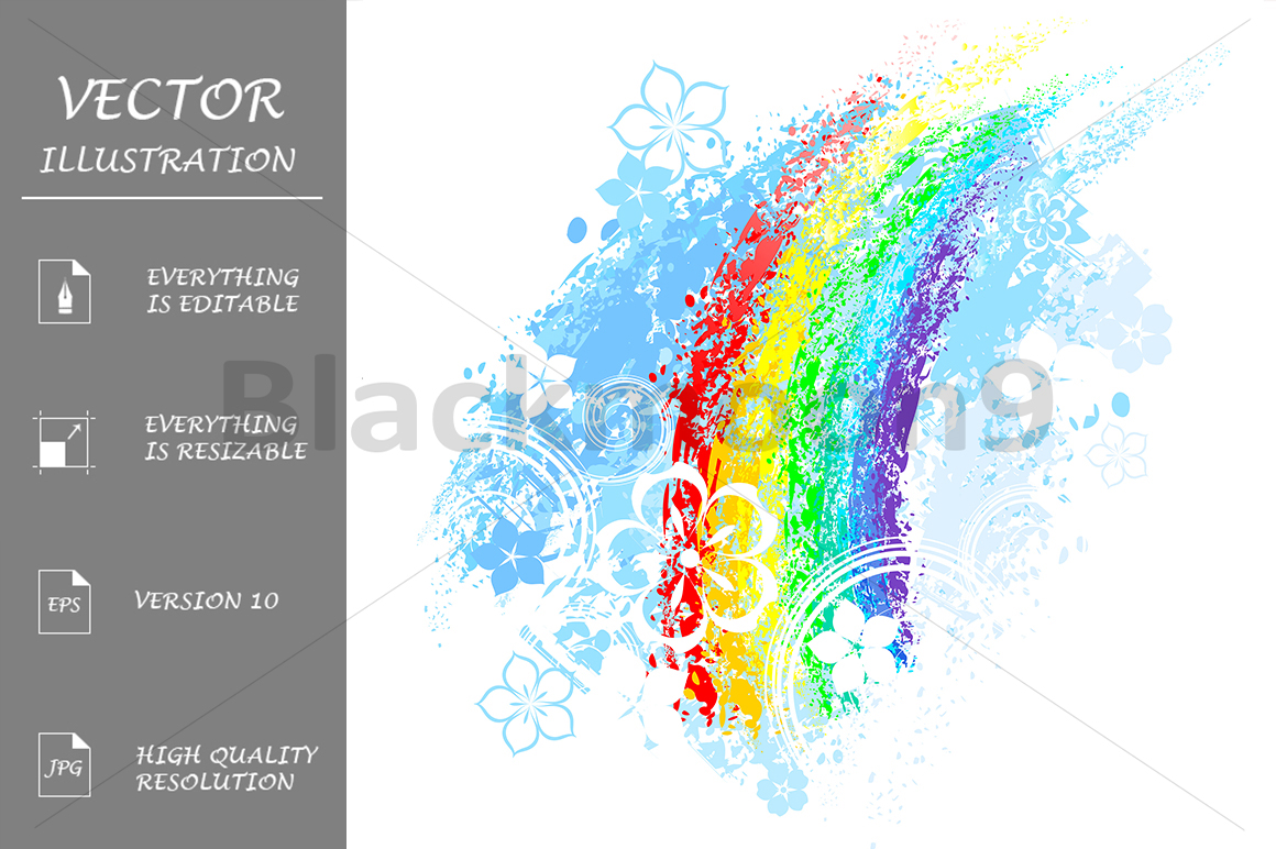 Rainbow Painted Graphic by Blackmoon9 · Creative Fabrica