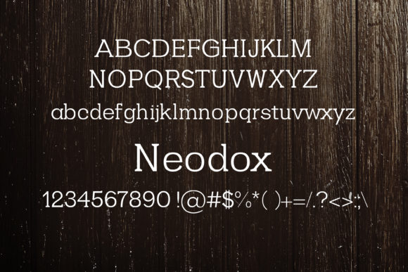 Neodox Font font preview - 1