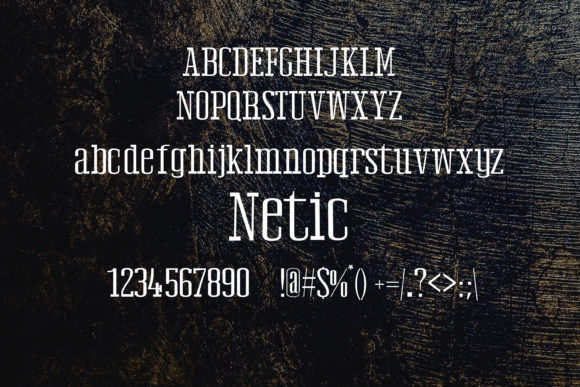 Netic Font PNG with transparent background - Preview 1
