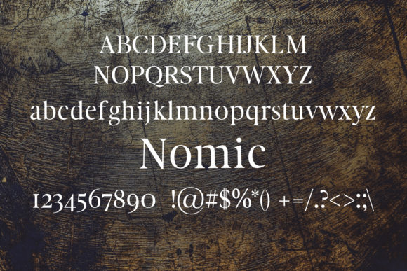 Nomic Font PNG with transparent background - Preview 1