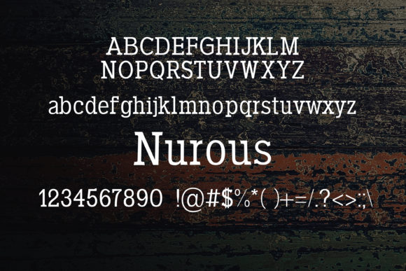 Nurous Font PNG with transparent background - Preview 1