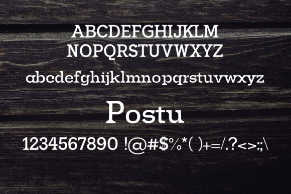 Postu Font PNG with transparent background - Preview 1