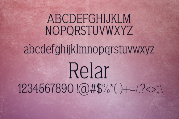 Relar Font PNG with transparent background - Preview 1