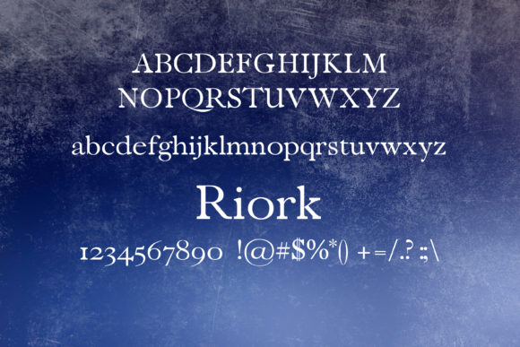 Riork Font PNG with transparent background - Preview 1