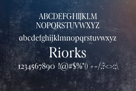 Riorks Font PNG with transparent background - Preview 1
