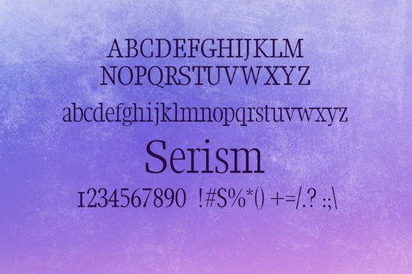 Serism Font PNG with transparent background - Preview 1