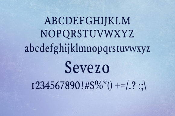 Sevezo Font PNG with transparent background - Preview 1