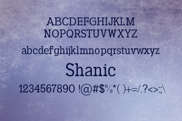 Shanic Font PNG with transparent background - Preview 1
