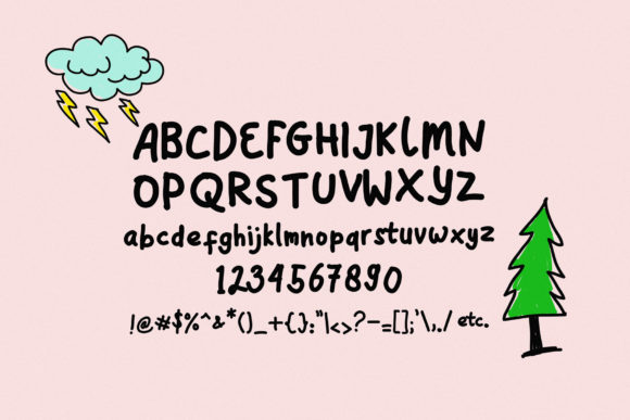 Fun Story Font PNG with transparent background - Preview 2