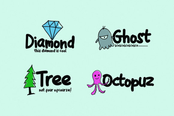 Fun Story Font PNG with transparent background - Preview 4