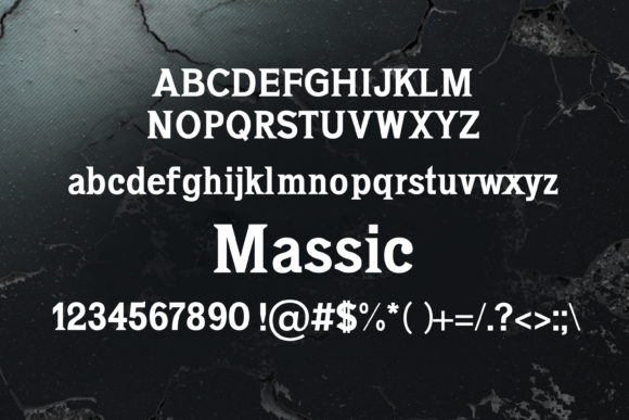 Massic Font PNG with transparent background - Preview 1