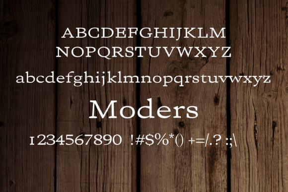 Moders Font PNG with transparent background - Preview 1