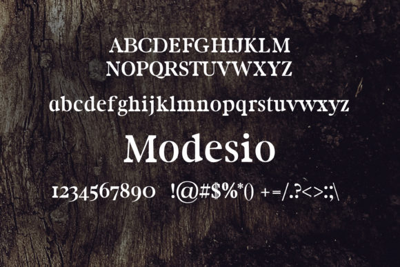Modesio Font PNG with transparent background - Preview 1