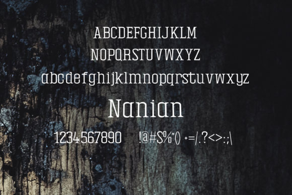 Nanian Font PNG with transparent background - Preview 1