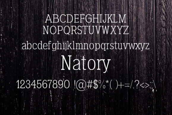 Natory Font PNG with transparent background - Preview 1