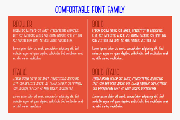 Comfortable Font - Preview 1