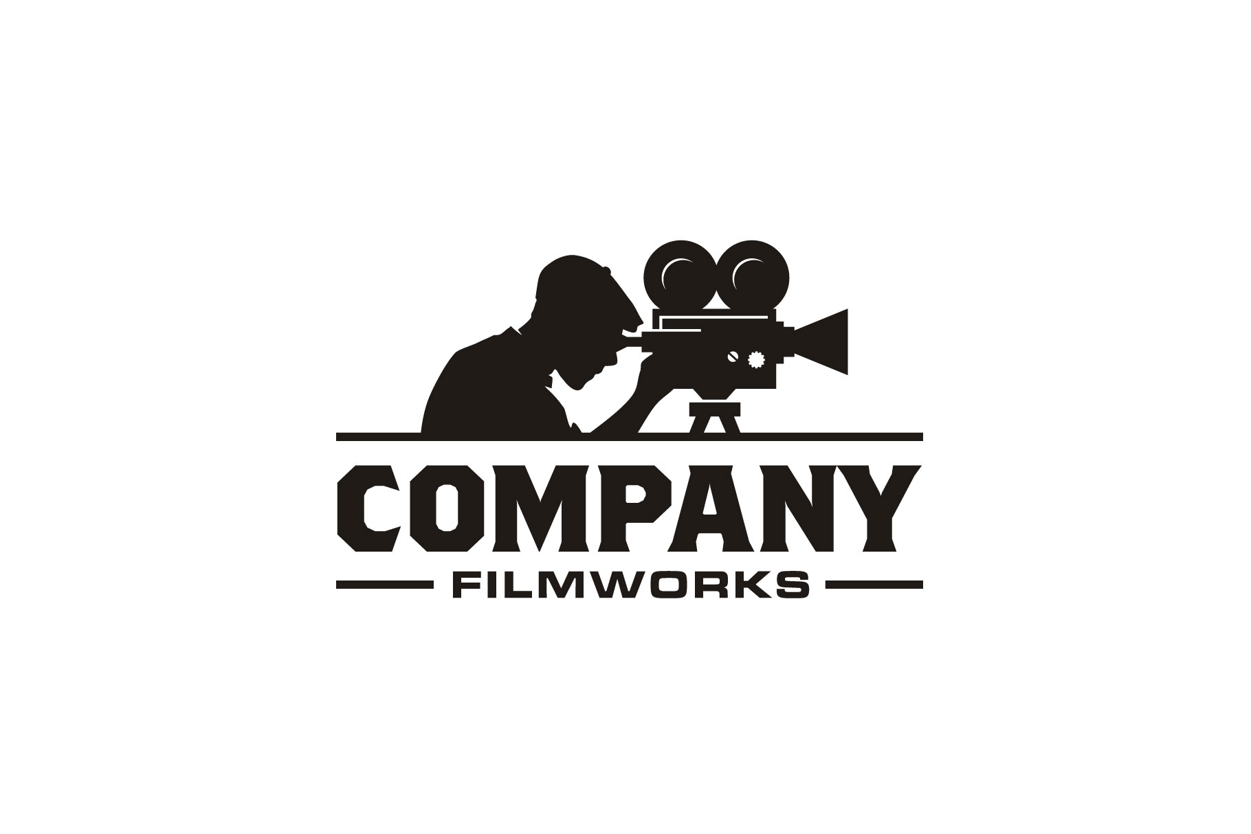 Vintage Video Camera Film Movie Logo