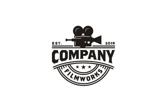 Vintage Video Camera Film Movie Logo