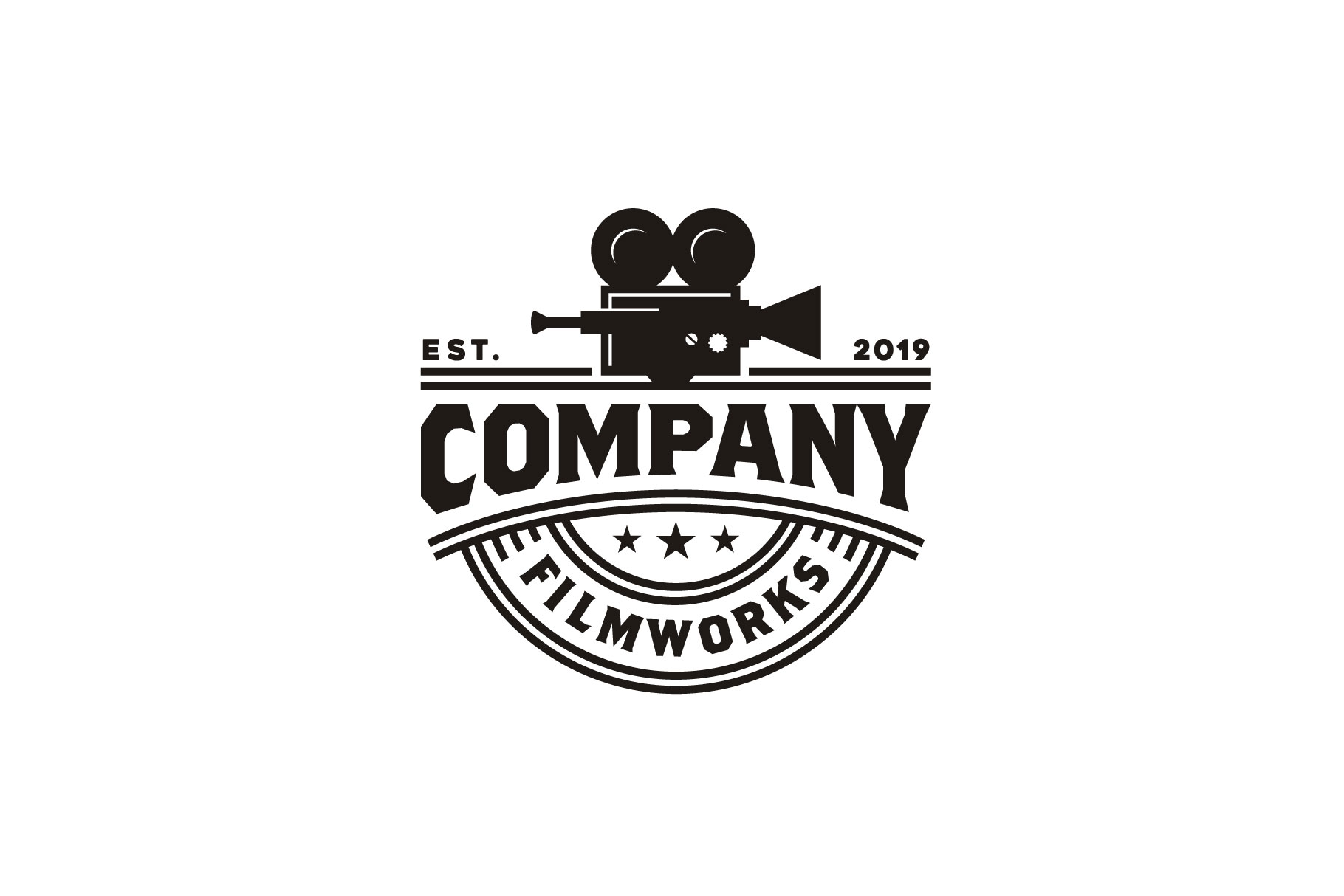 Vintage Video Camera Film Movie Logo