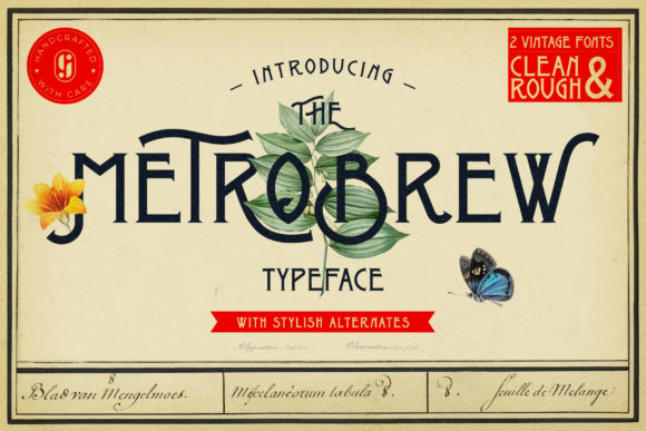 Metrobrew Font PNG with transparent background - Preview 1