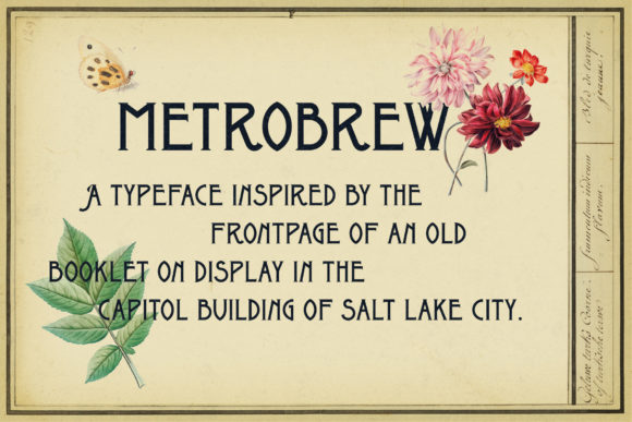 Metrobrew Font PNG with transparent background - Preview 2