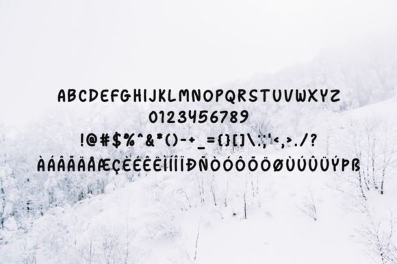 Snow Drop Font PNG with transparent background - Preview 3