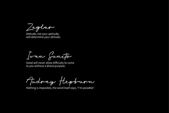 Murnita Signature Font PNG with transparent background - Preview 3