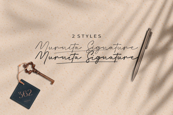 Murnita Signature Font PNG with transparent background - Preview 6
