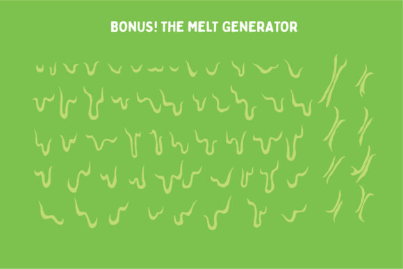 Melt! Font PNG with transparent background - Preview 2