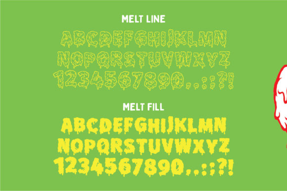 Melt! Font PNG with transparent background - Preview 5
