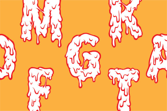 Melt! Font PNG with transparent background - Preview 6
