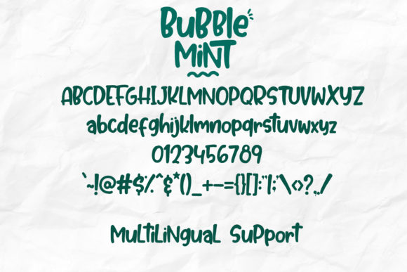 Bubble Mint Font - Preview 6