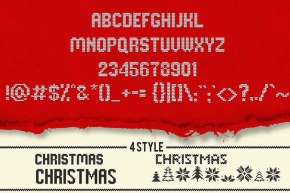 My Ugly Christmas Font PNG with transparent background - Preview 2