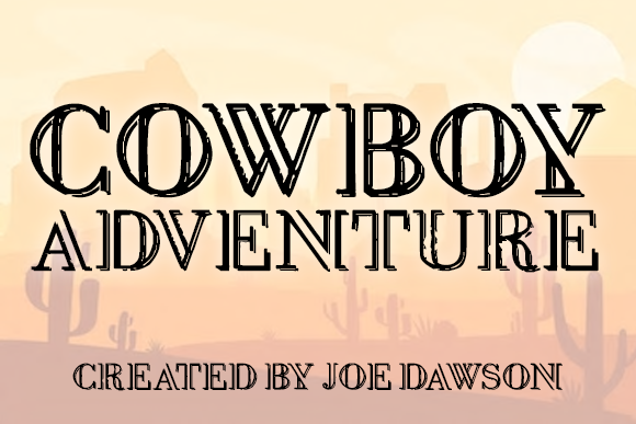 Cowboy Adventure Font PNG with transparent background - Preview 1
