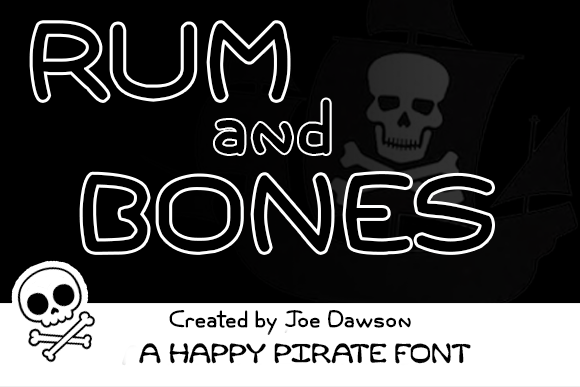 Rum and Bones Font PNG with transparent background - Preview 1