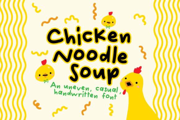 Chicken Noodle Soup Script & Handwritten Font By Quirky Queen Media