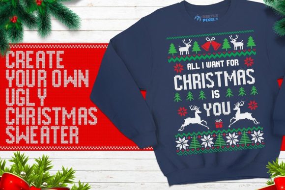 My Ugly Christmas Font PNG with transparent background - Preview 1