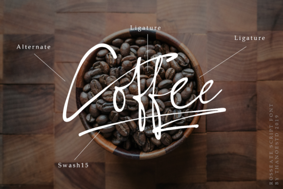 Rosseate Font PNG with transparent background - Preview 1