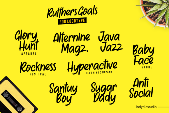 Rutthers Goals Font PNG with transparent background - Preview 2