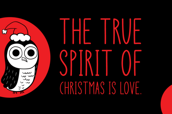 Christmas Owl Font - Preview 3