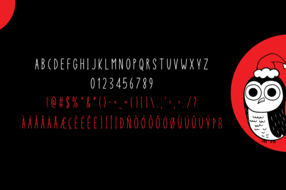Christmas Owl Font - Preview 4