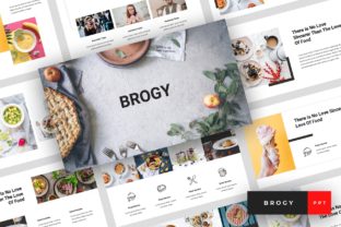 Preview of Brogy - Food & Beverages PowerPoint food presentation template