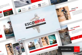 Preview of Escobrise - Extreme Sport PowerPoint sports presentation template