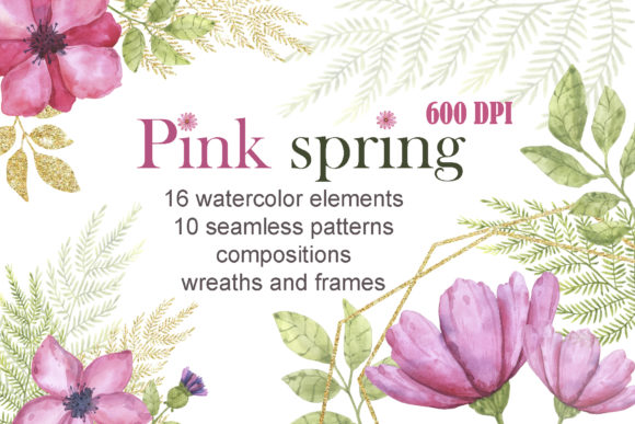 Pink Spring Graphic Illustrations By CreatArtStudio