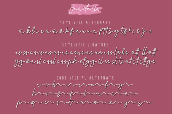 Jendella Font PNG with transparent background - Preview 2