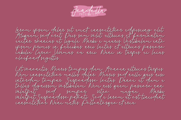 Jendella Font PNG with transparent background - Preview 3