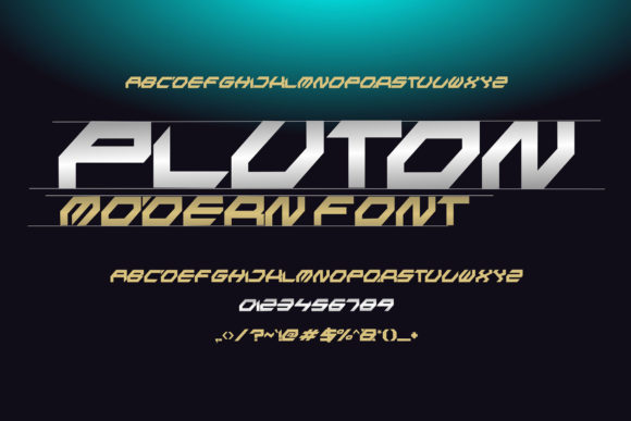 Pluton Font font preview - 1