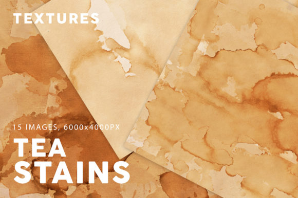 15 Tea Stain Paper Textures
