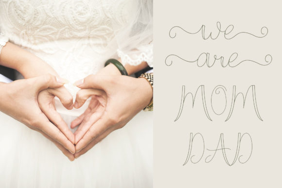 Moon Line Font PNG with transparent background - Preview 1