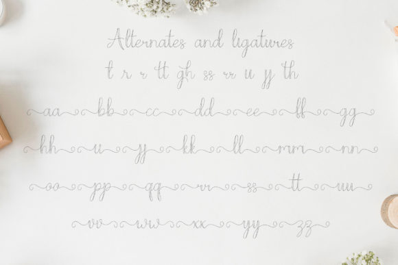 Moon Line Font PNG with transparent background - Preview 6